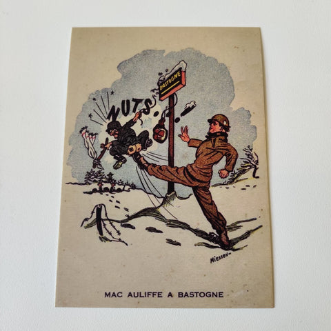 Postcard Mc Auliffe in Bastogne